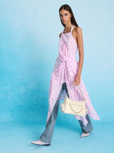 Duo Quilted Shoulder Bag, Cream, hi-res