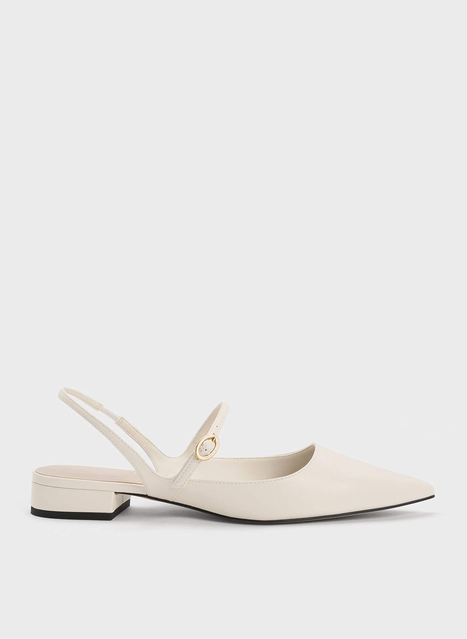 Roxane Slingback Mary Jane Flats, Chalk, hi-res