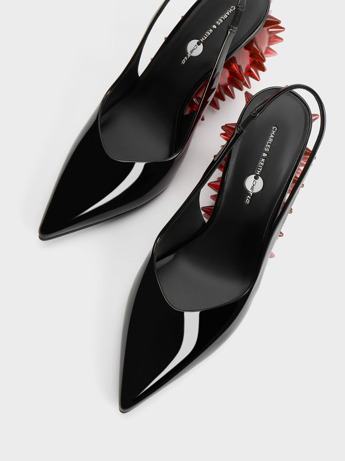 Red patent slingback heels outlet