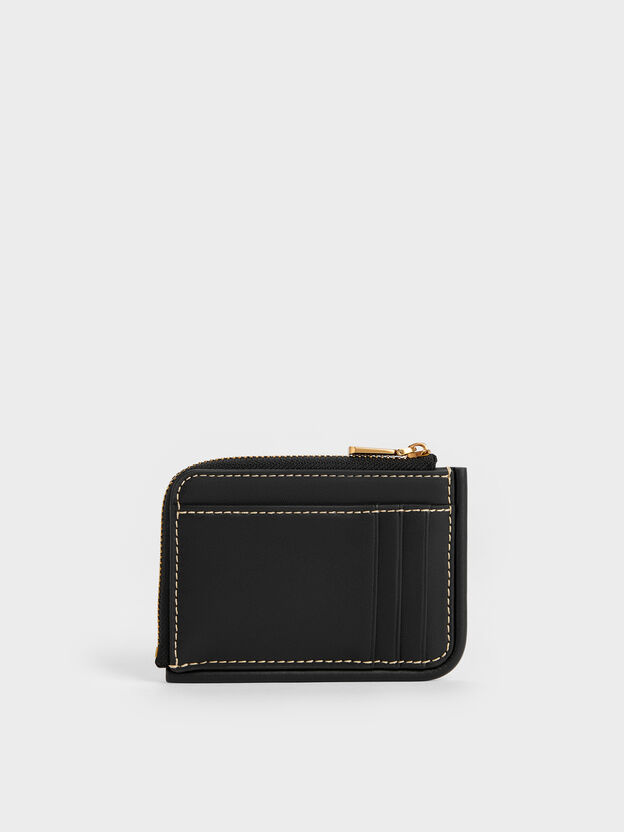 Lyla Front-Pocket Card Holder, Black, hi-res