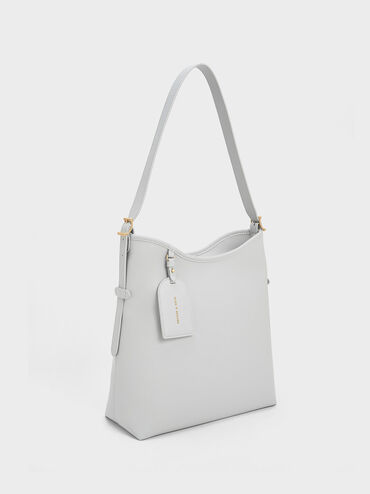 Naomi Slouchy Hobo Bag, Grey, hi-res