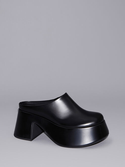 Rubina Platform Mules, Black Box, hi-res