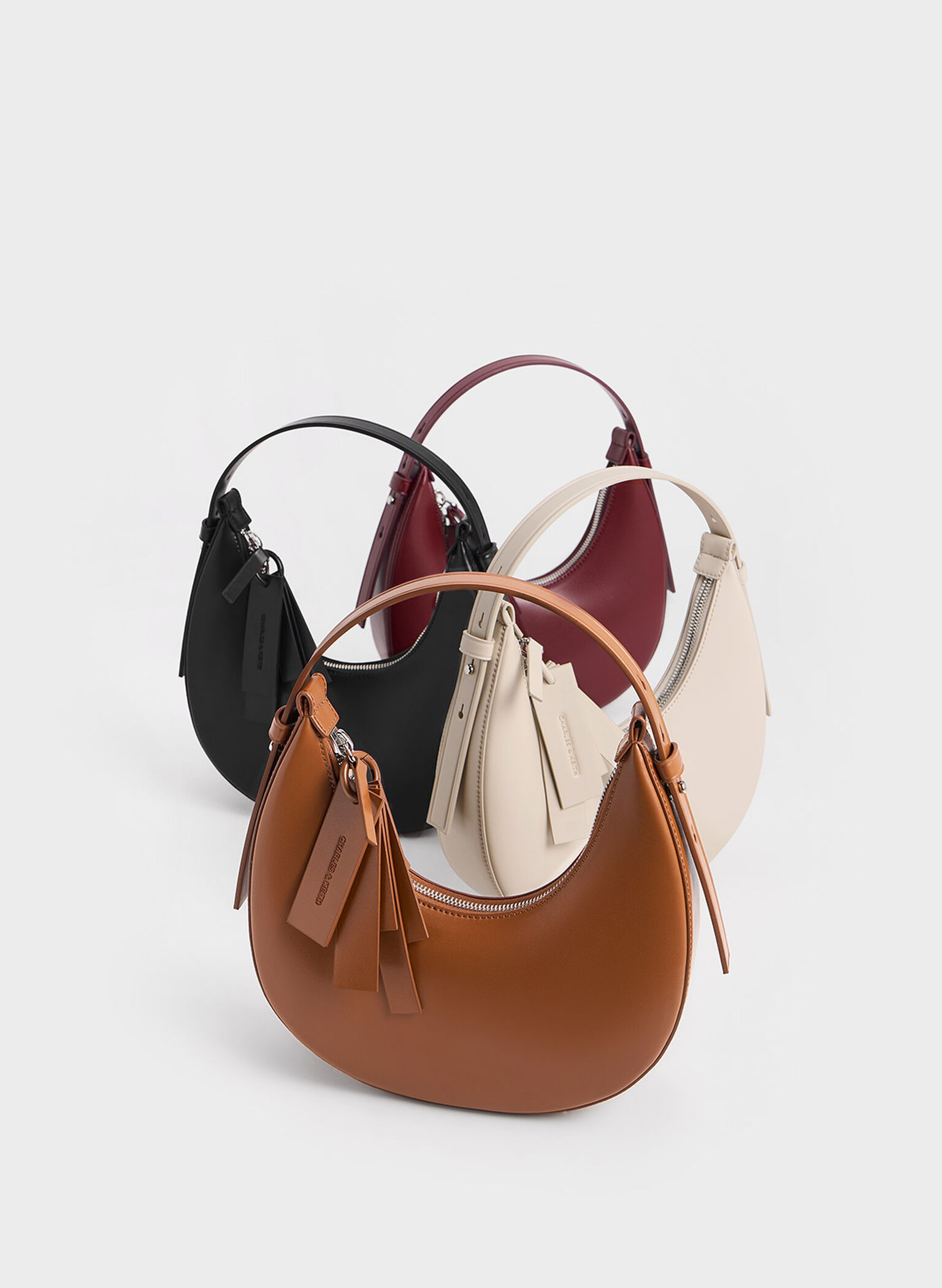 Bolso hobo Carey tipo media luna, Noir, hi-res