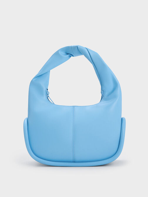 Bolso Hobo de Asa Torcida, Azul, hi-res