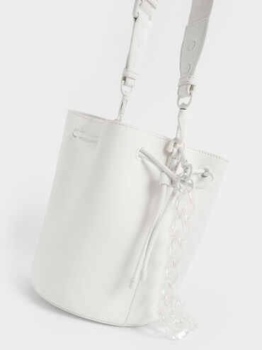 Lana Bucket Bag, White, hi-res