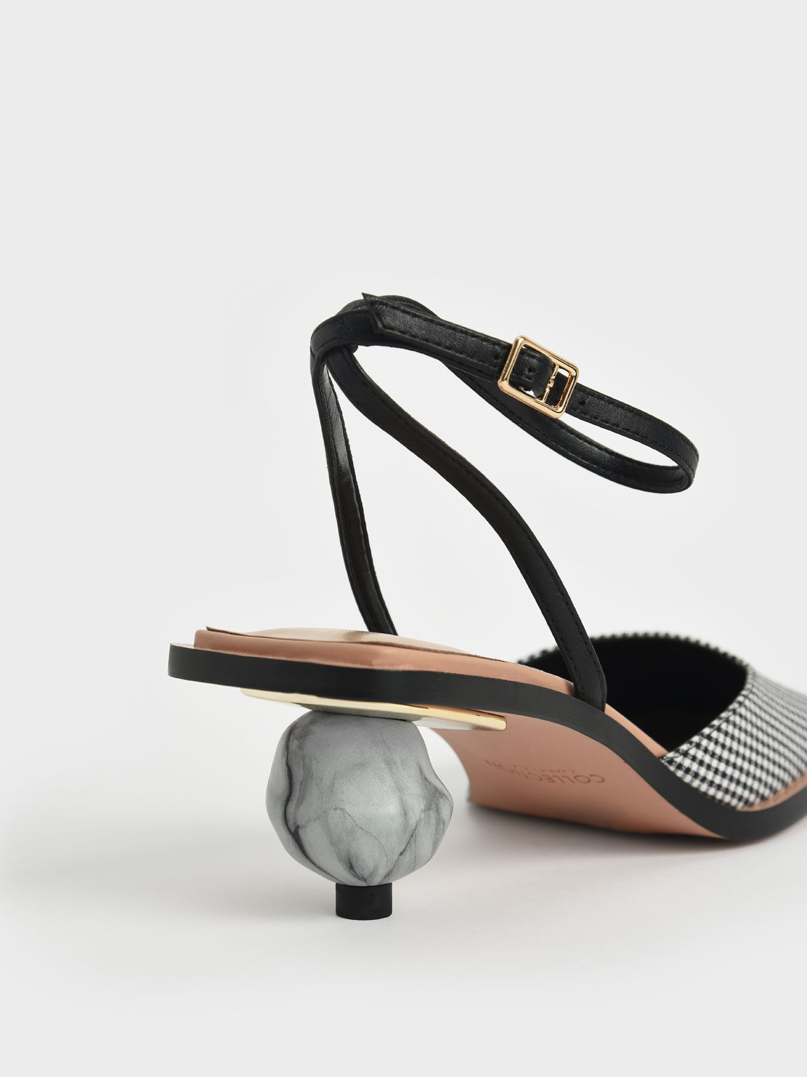 Jacquard & Leather Sculptural Heel Pumps, Multi, hi-res