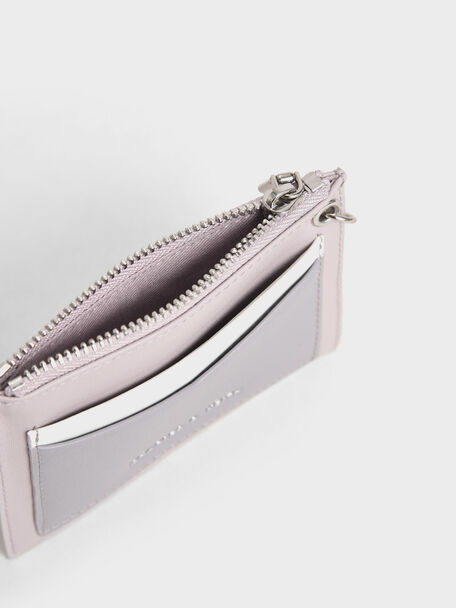 Ring Detail Card Holder, Lilac, hi-res