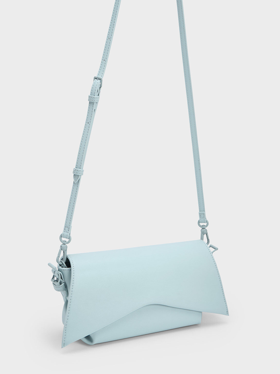 Boaz Geometric Front Flap Bag, Blue, hi-res
