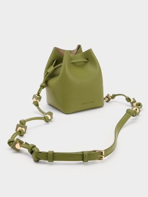 Cube Knotted Bucket Bag, Pistachio, hi-res