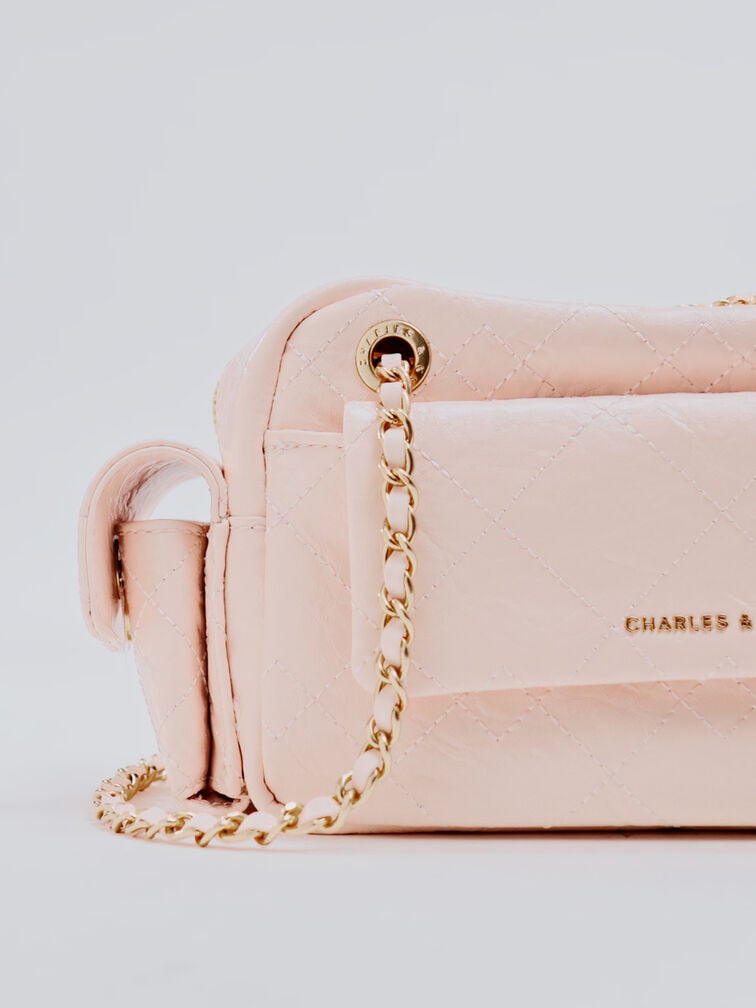 Duo 口袋斜背包, 淡粉色, hi-res