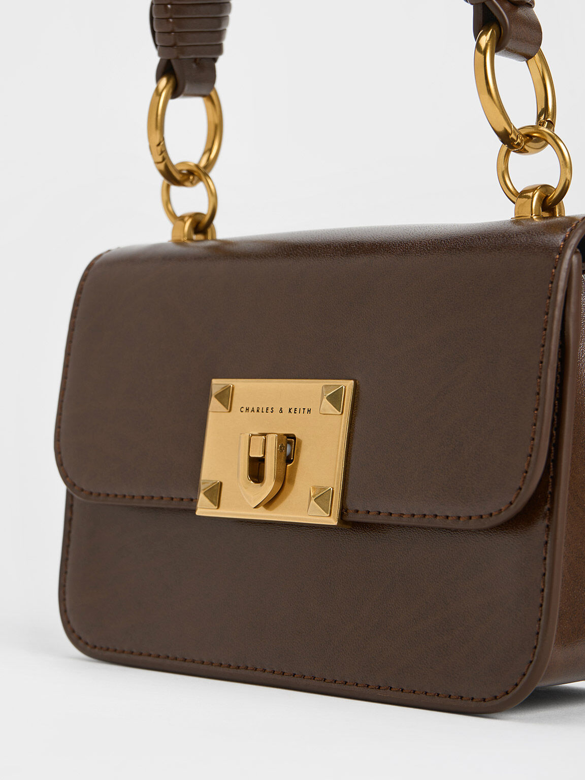 Charles and keith turn lock tote bag outlet