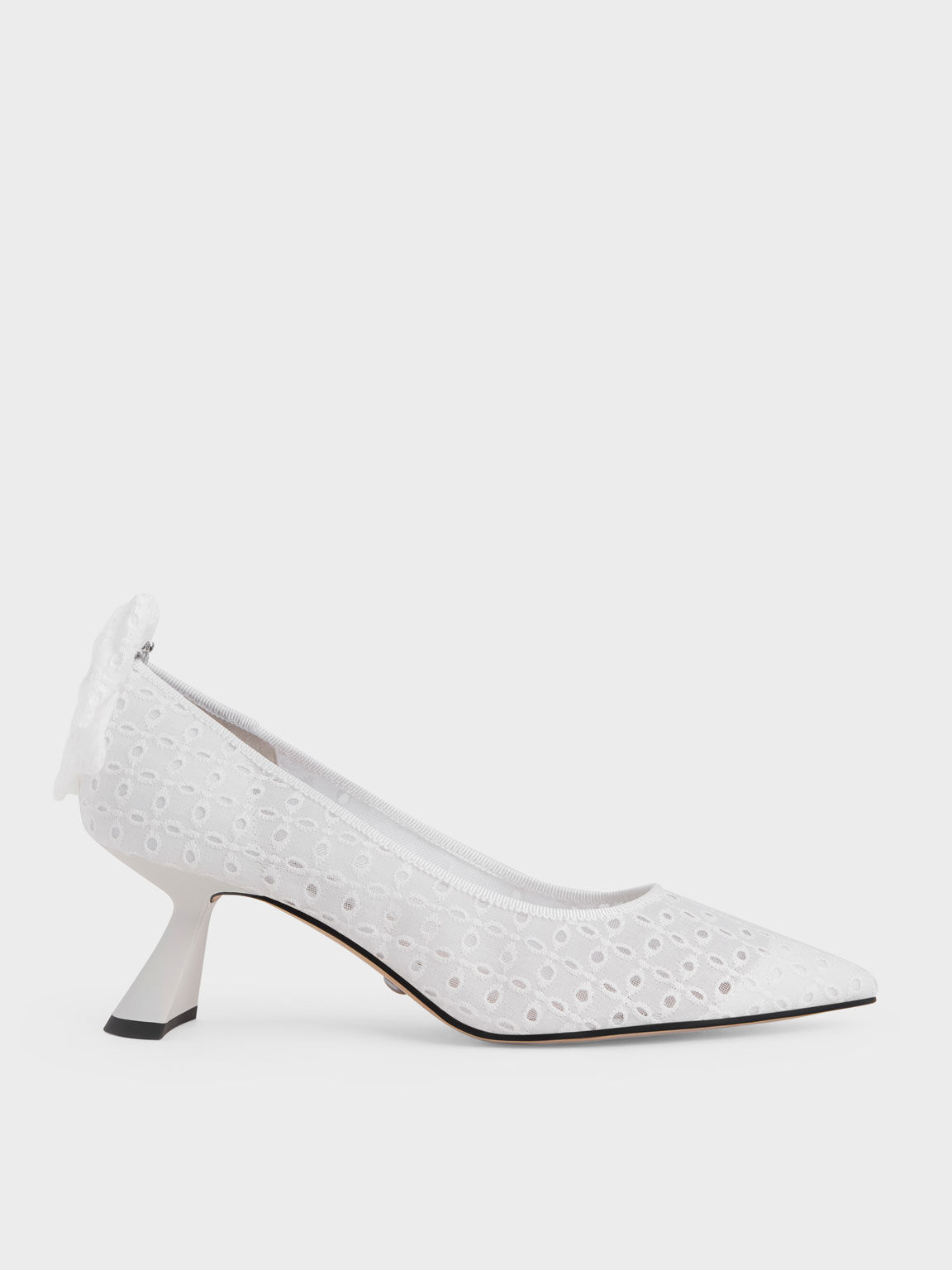 Blythe Broderie Anglaise Pumps, White, hi-res