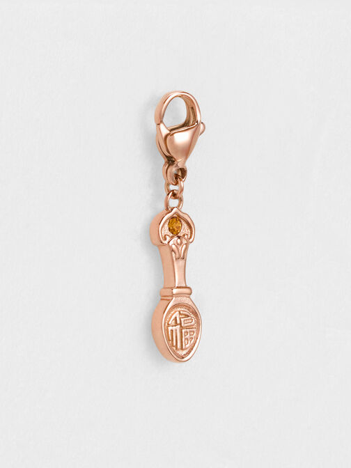 Traditional Spoon Charm, Rose Gold, hi-res