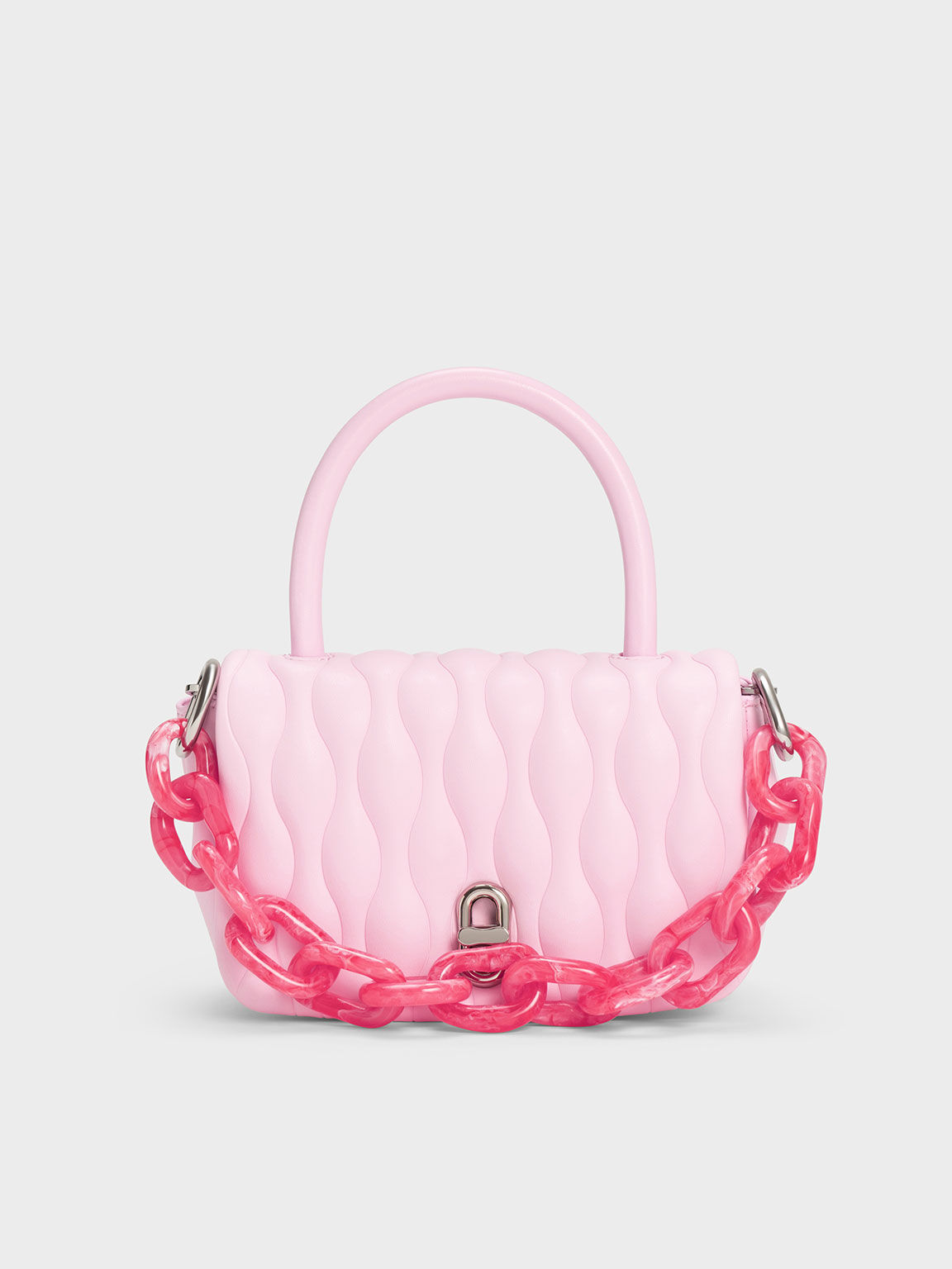 Iva Boxy Top Handle Bag, Pink, hi-res