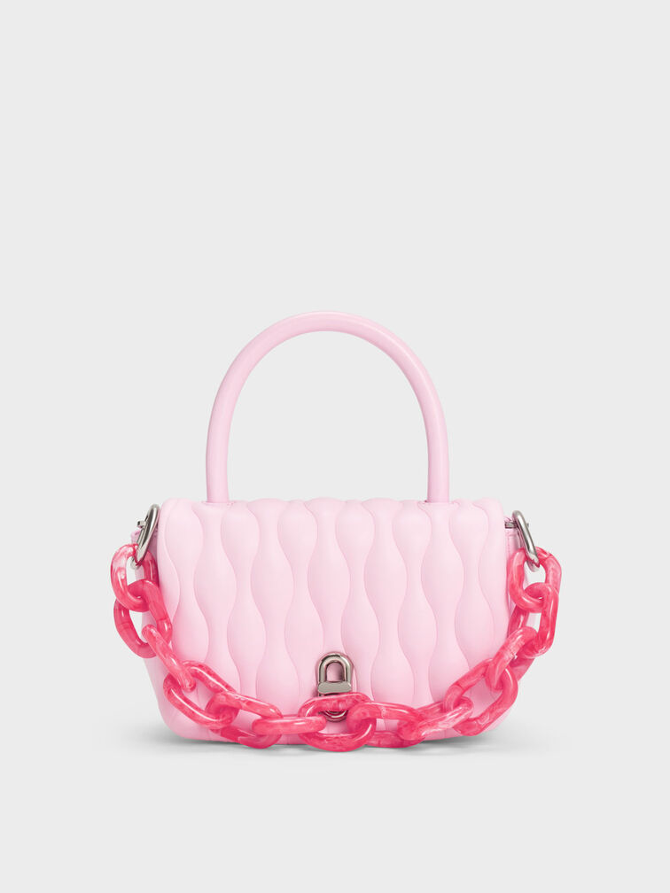 Iva Boxy Top Handle Bag, Pink, hi-res