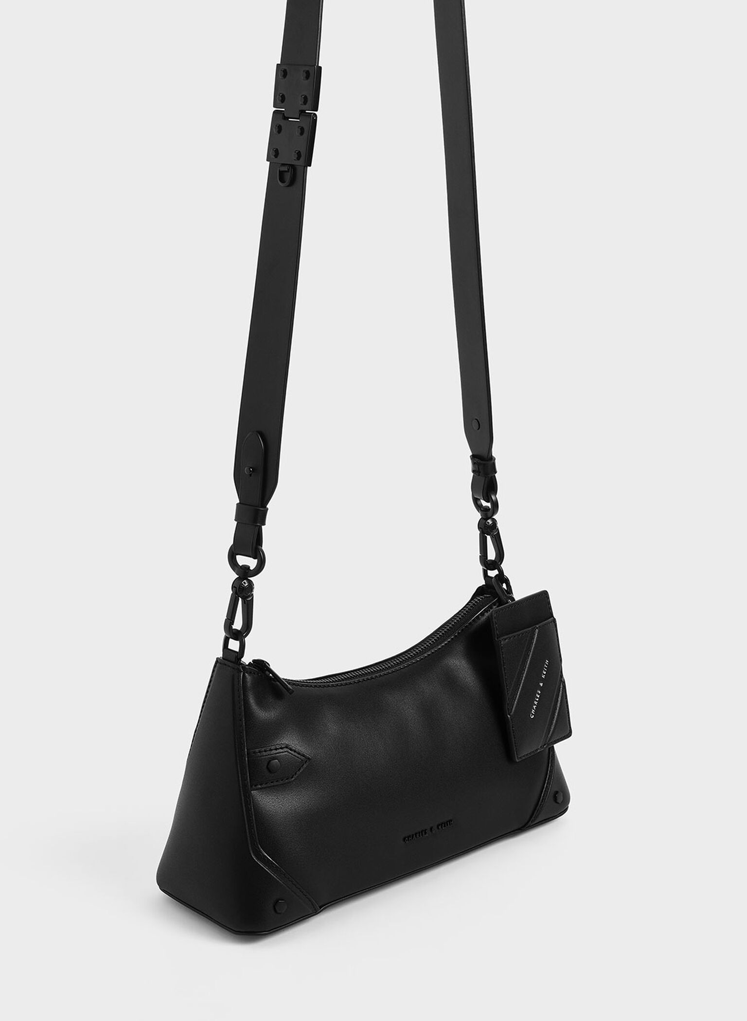 Chain Handle Bag, Ultra-Matte Black, hi-res