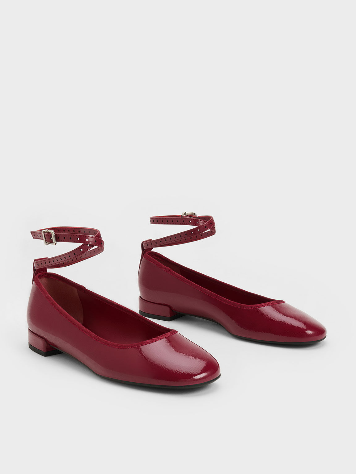 Red patent online leather flats