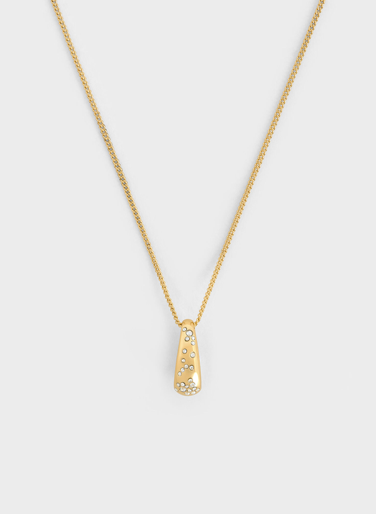 Reverie Crystal Teardrop Necklace, Gold, hi-res