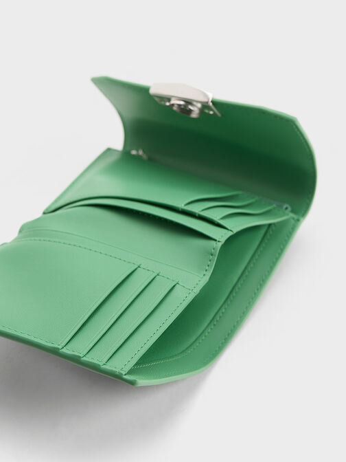 Cartera Kalinda con acento metálico, Verde, hi-res