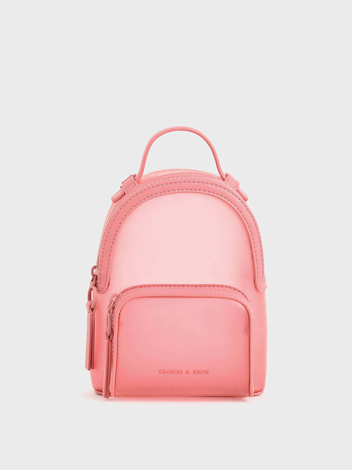 Pink See Through Backpack Charles Keith Sg