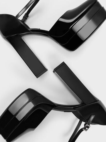 Zapatos D'Orsay de Charol con Plataforma, Charol negro, hi-res