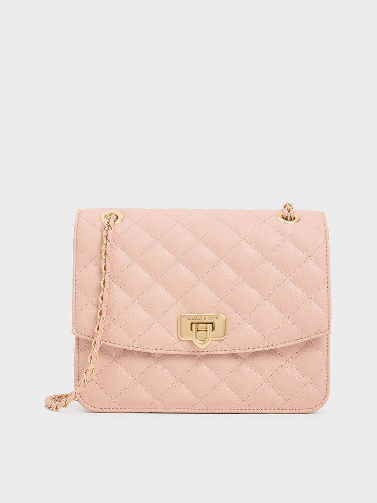 Pink Cressida Chain Strap Bag - CHARLES u0026 KEITH US