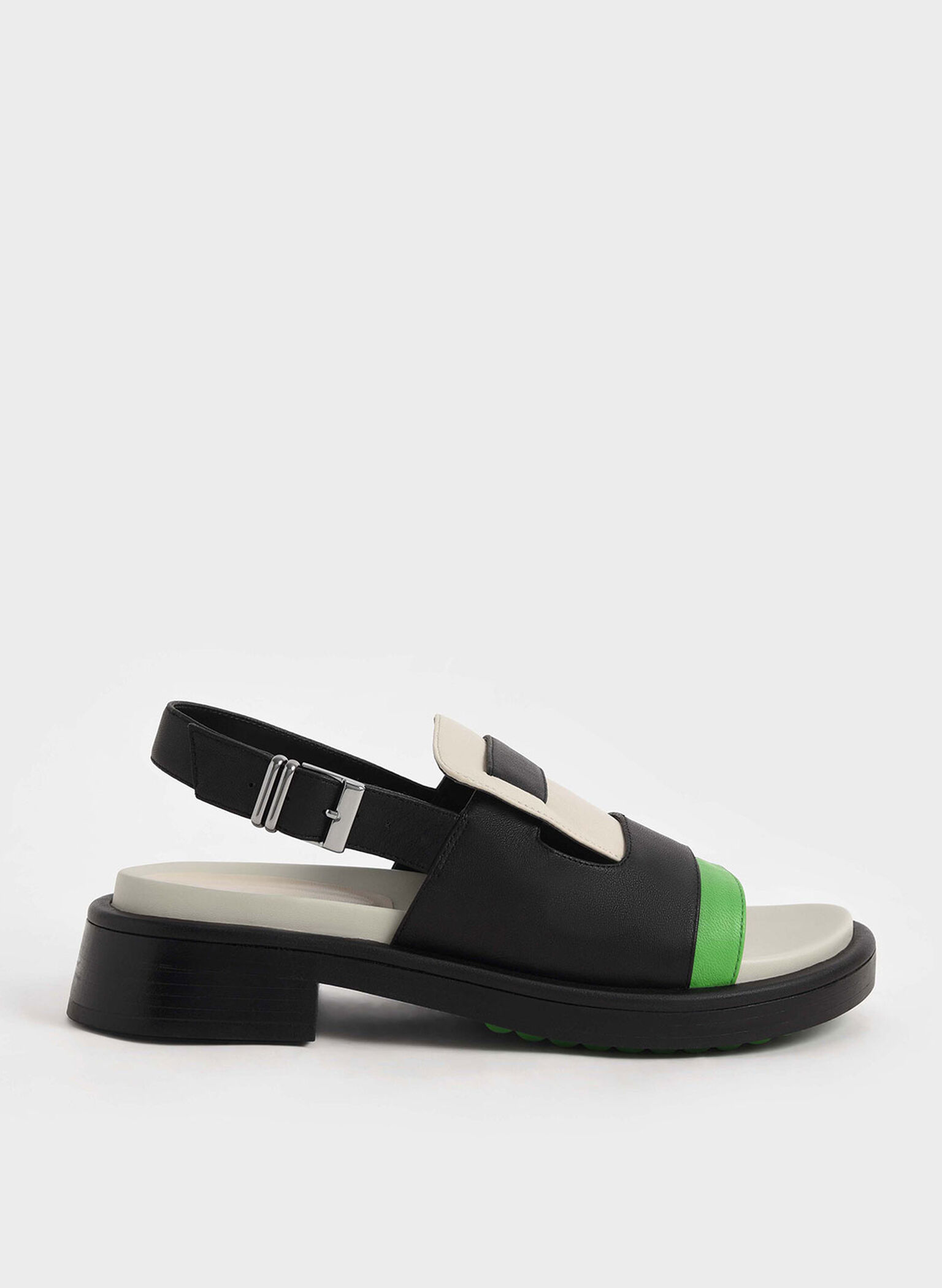 Blake Leather Slingback Heeled Sandals, Multi, hi-res