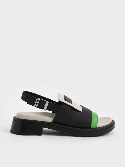 Blake Leather Slingback Heeled Sandals, Multi, hi-res