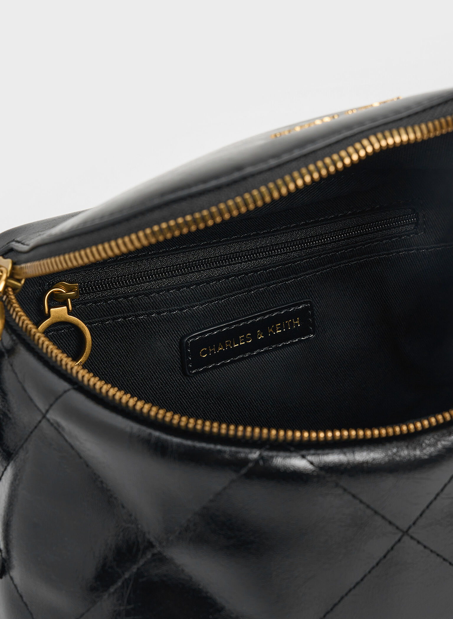 Apfra Quilted Crossbody Bag, Black, hi-res