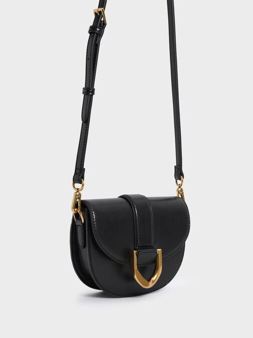 Minibolso saddle Gabine, Negro, hi-res