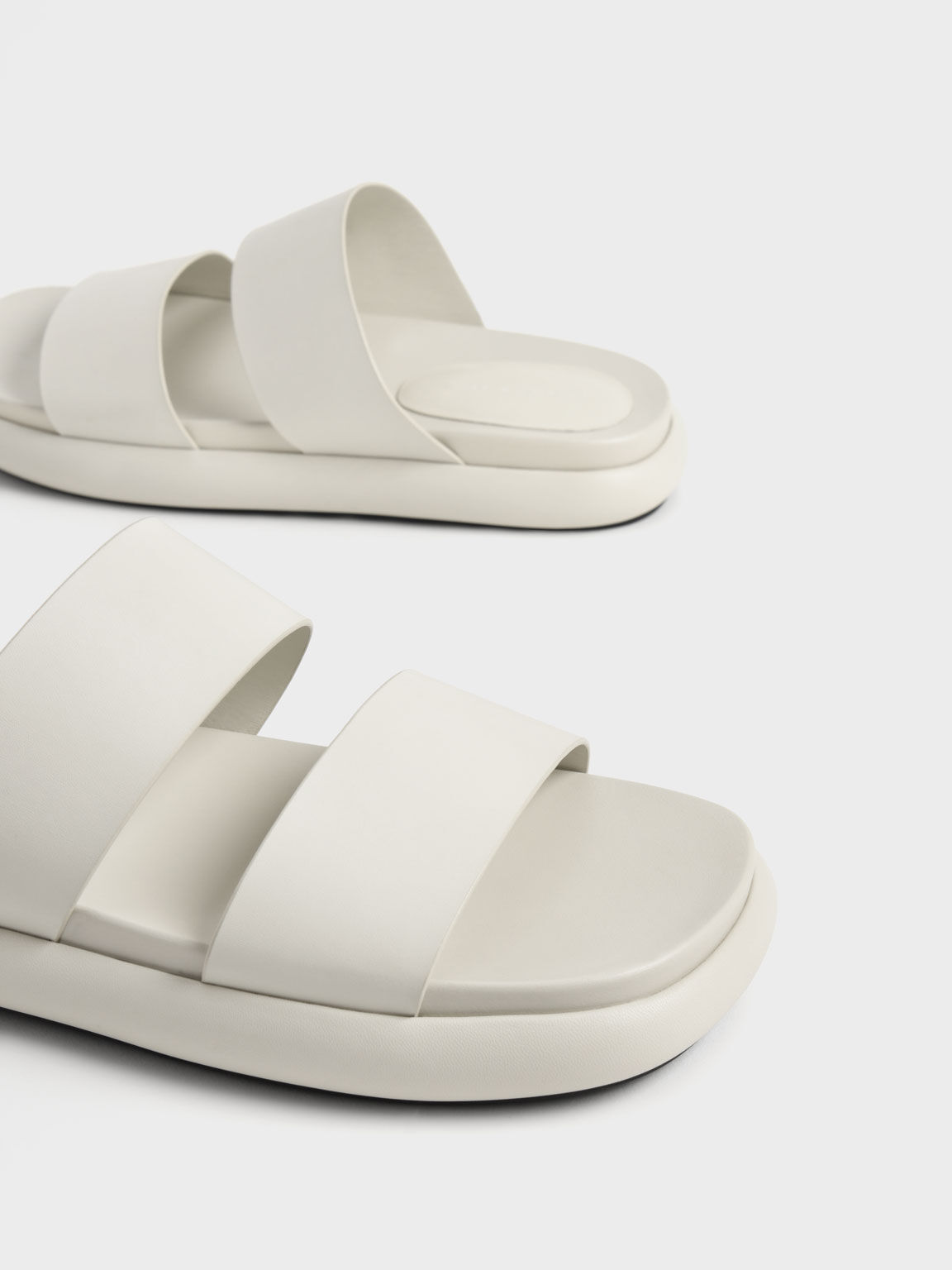 Wide Strap Slide Sandals, Chalk, hi-res