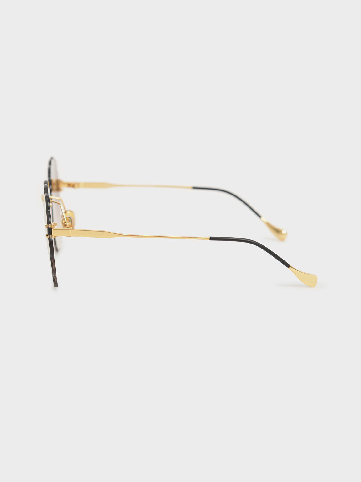 Scalloped Butterfly Sunglasses, Gold, hi-res