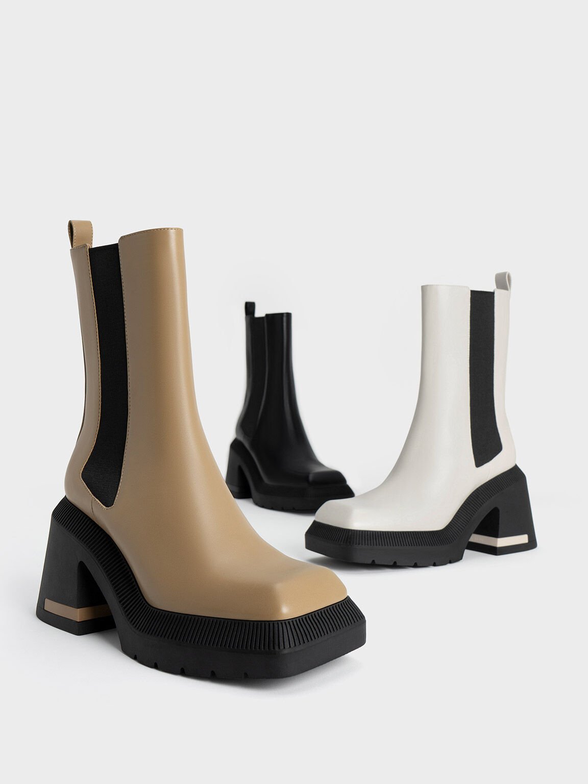 Emery Chelsea Calf Boots, Taupe, hi-res