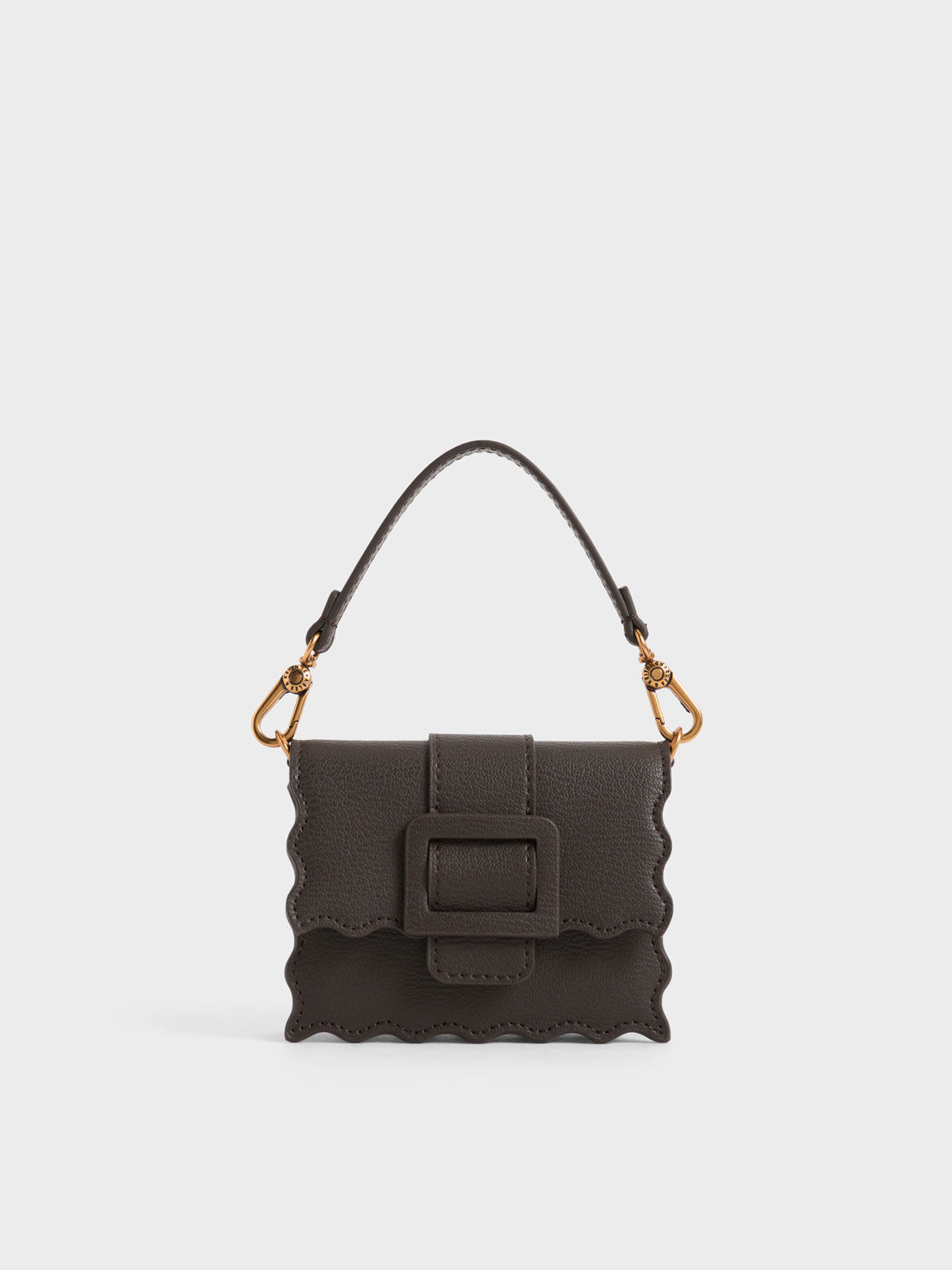 Waverly Scallop-Trim Mini Bag, Dark Moss, hi-res