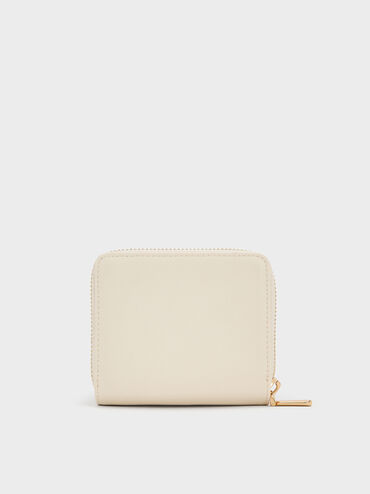 Porte-monnaie zippé Finley, Crème, hi-res