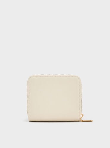 Porte-monnaie zippé Finley, Crème, hi-res