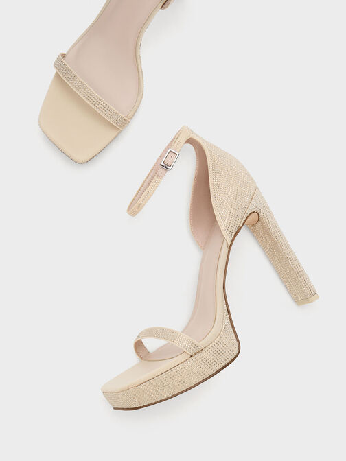 Crystal Ankle-Strap Platform Sandals, Nude, hi-res