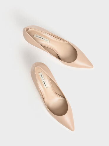 Classic Pointed Toe Pumps, Nude, hi-res
