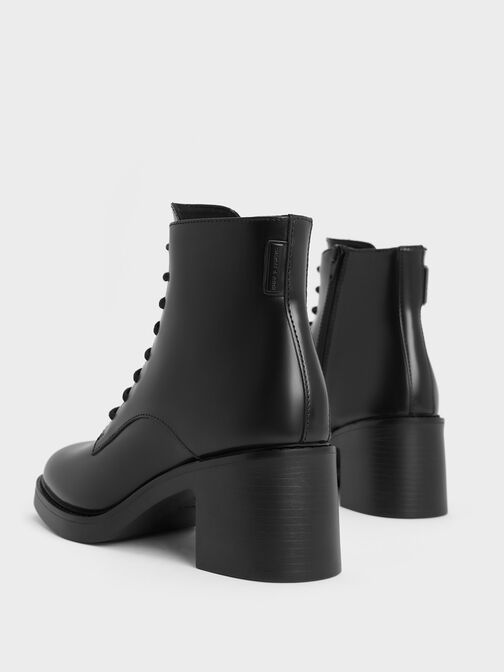 Hester Block Heel Ankle Boots, Black Box, hi-res