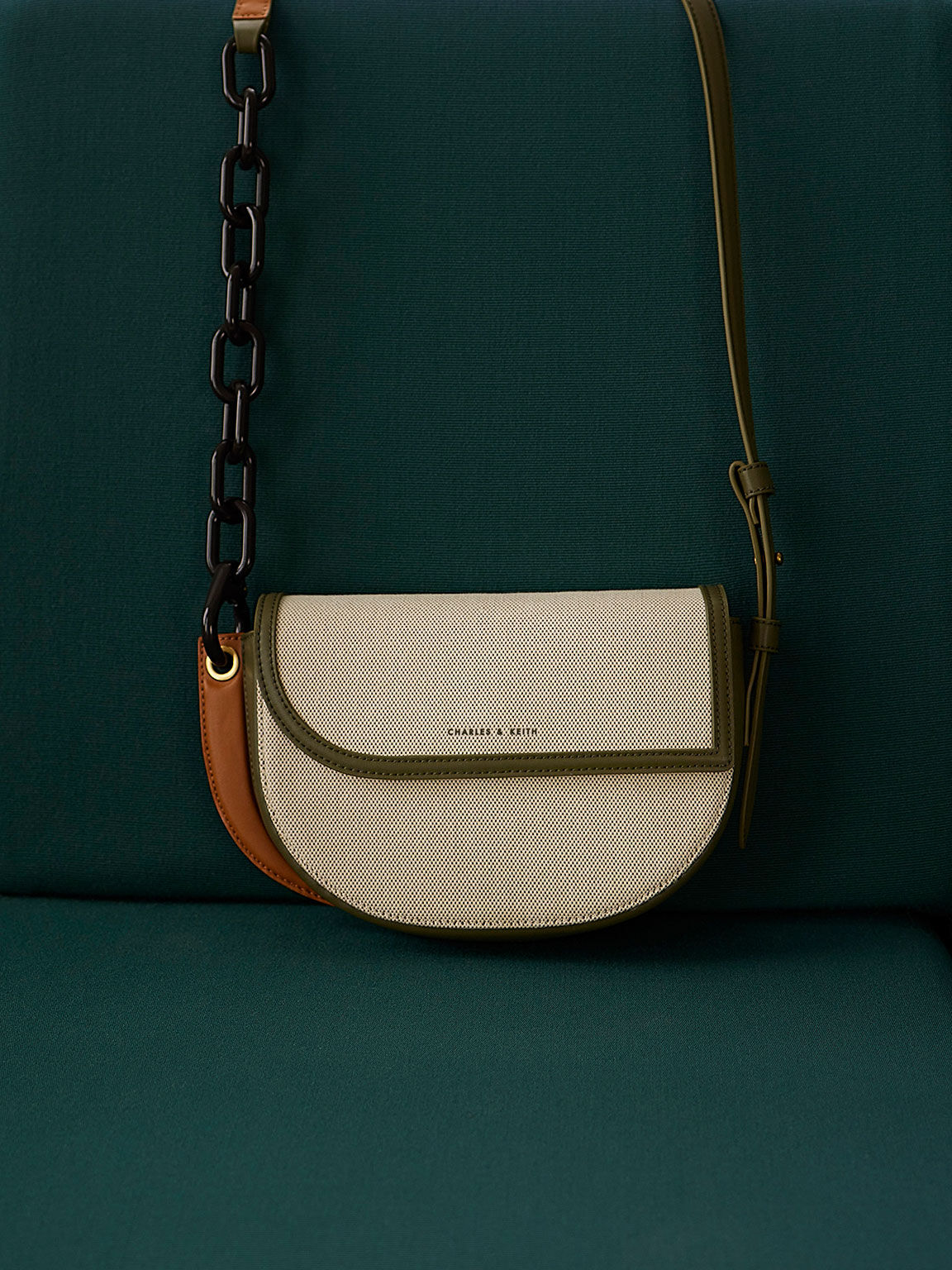 Alden Canvas Half-Moon Bag, Multi, hi-res