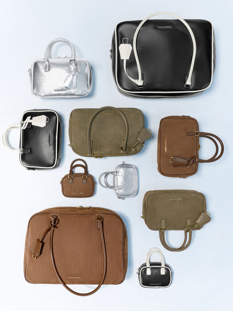 Mini bolso de bolos de pana Sianna, Mocha Brown, hi-res