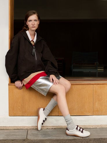 蝴蝶結休閒鞋, 石灰白, hi-res