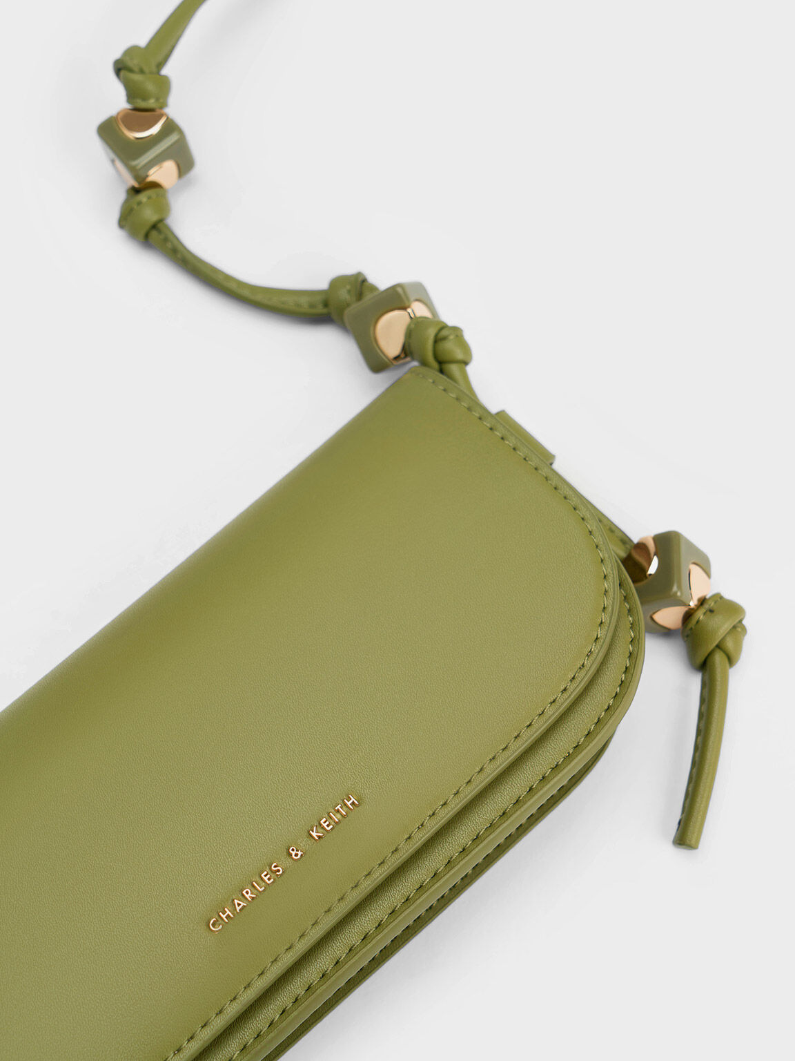Cube Knotted Elongated Crossbody Bag, Pistachio, hi-res