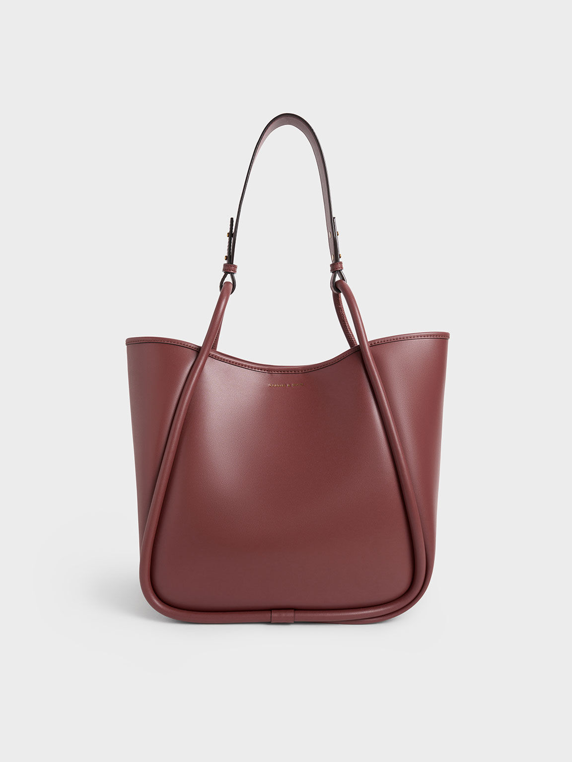 Tubular Slouchy Tote Bag, Chocolate, hi-res