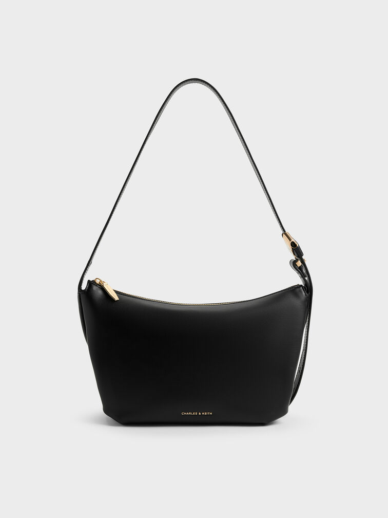Zephyr Hobo Bag, Black, hi-res