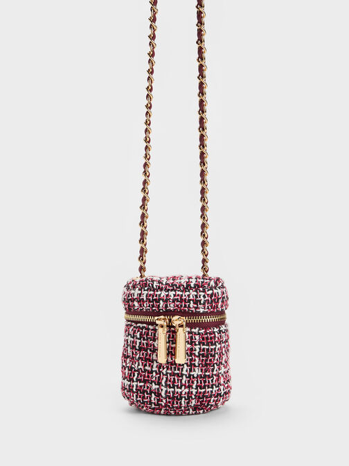 Micro Vanity Pouch, Maroon, hi-res
