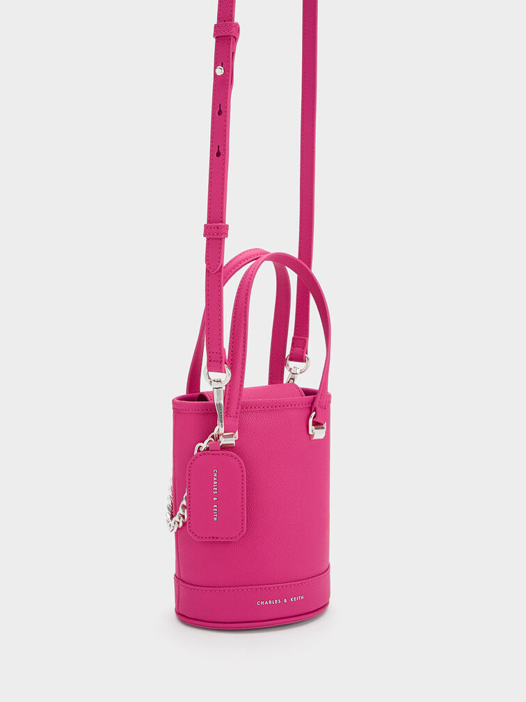 Avis Cylindrical Bucket Bag, Fuchsia, hi-res