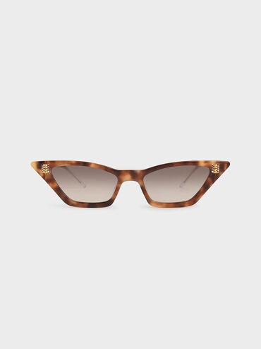 Thick Frame Tortoiseshell Cat-Eye Sunglasses, T. Shell, hi-res