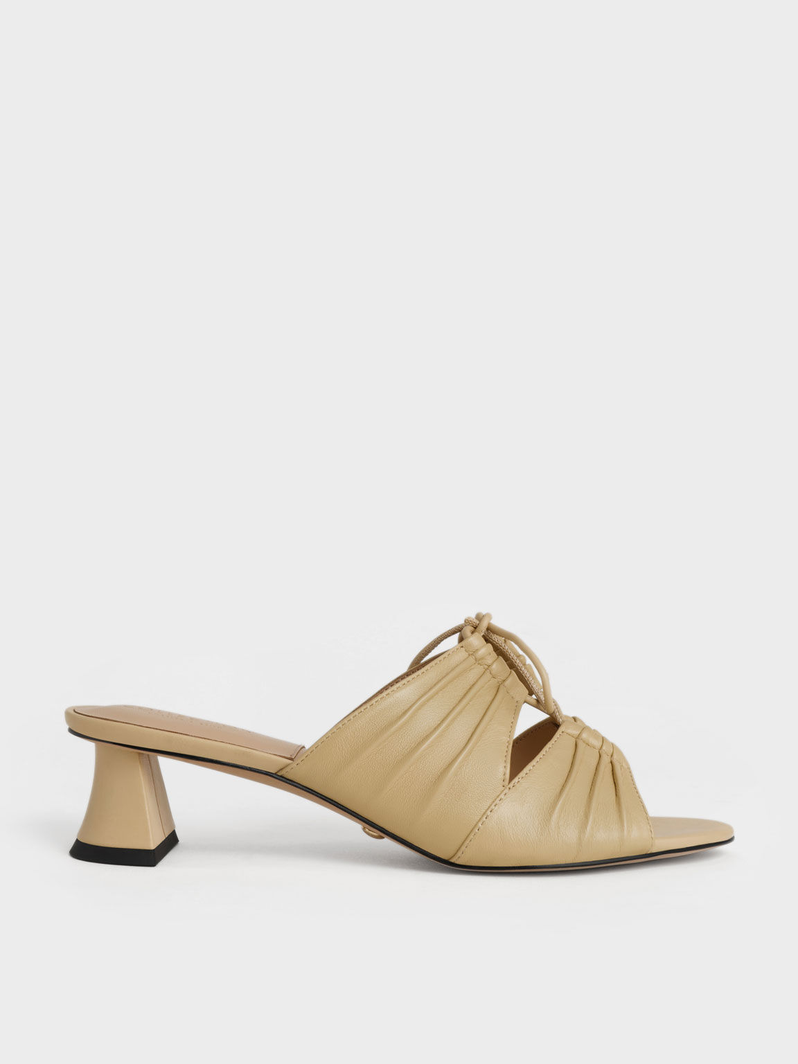 Landis Leather Round-Toe Mules, Sand, hi-res