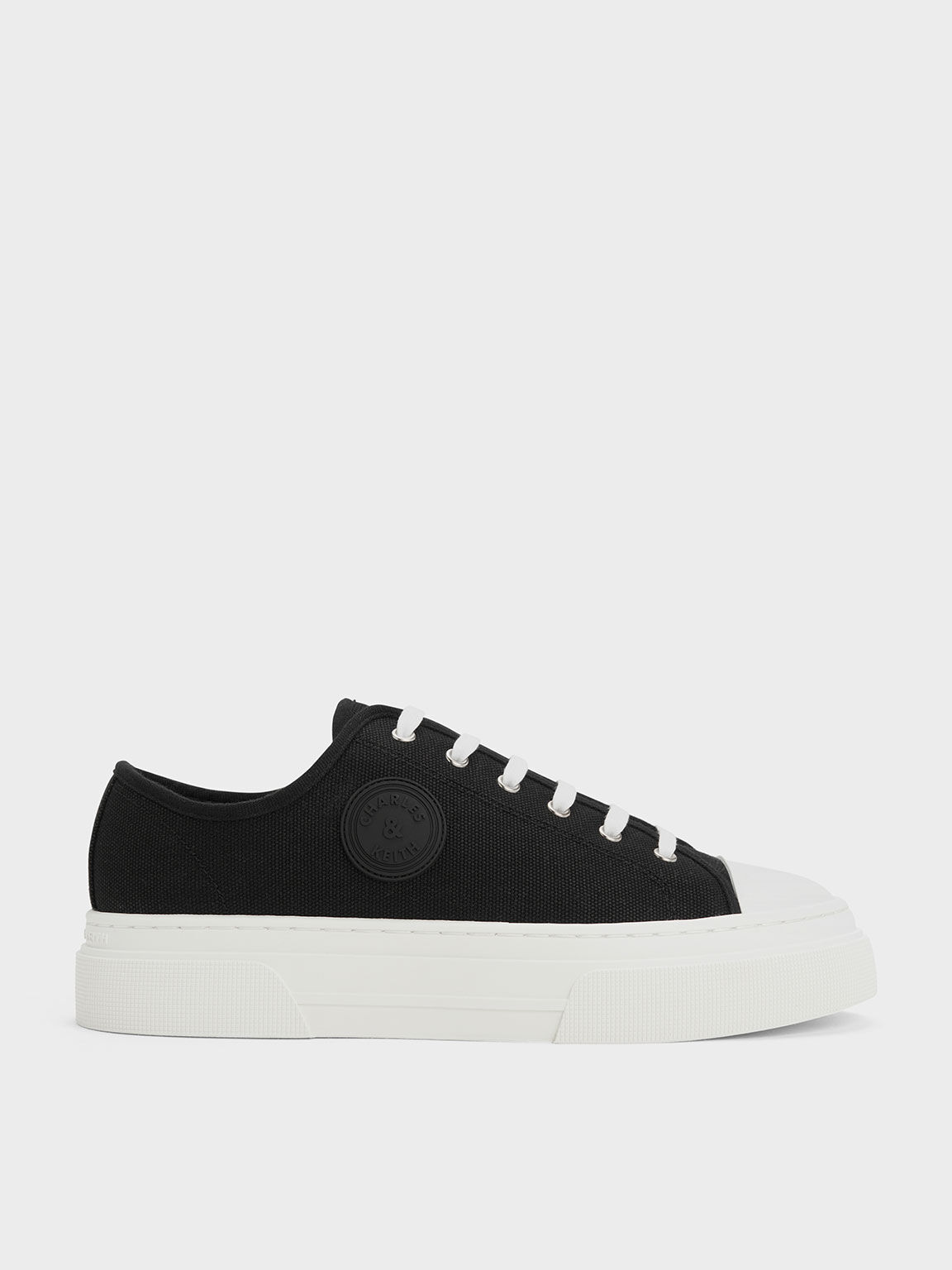 Black fabric shop sneakers